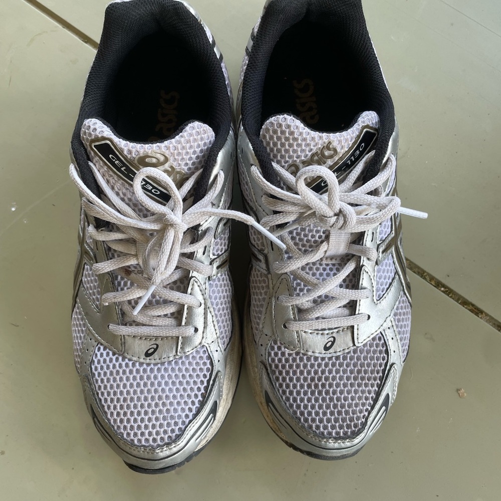 ASICS Gray and White Athletic Shoes